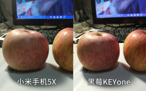 黑莓KEYone拍出的苹果观感更好