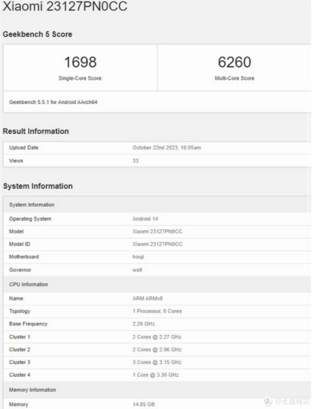 小米14、Z60 Ultra现身Geekbench，性能直指A17 Pro